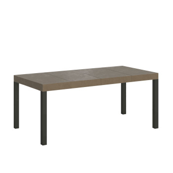Table Everyday Premium pieds anthracite D.90 - Table extensible 90x90/246 cm Everyday Premium Frêne Blanc pieds anthracite