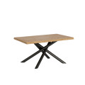 Table fixe 90x160 cm Vindral pieds anthracite écorcés