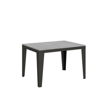Table Flame Evolution avec pieds et structure anthracite D.90 - Table extensible 120/380x90 cm Flame Evolution frêne blanc avec structure et pieds anthracite