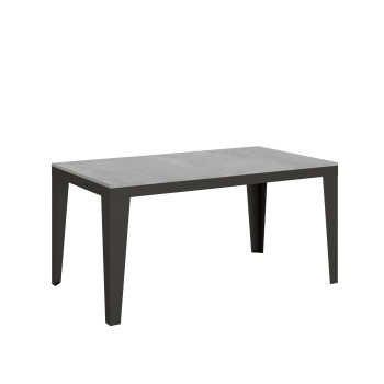 Table Flame Evolution avec pieds et structure anthracite D.90 - Table extensible 160/264x90 cm Flame Evolution frêne blanc avec structure et pieds anthracite