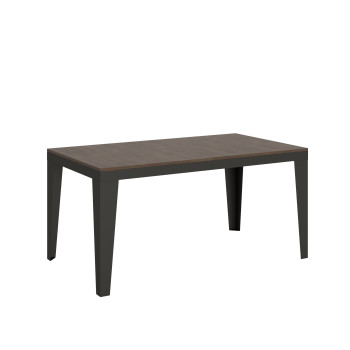 Table Flame Evolution avec pieds et structure anthracite D.90 - Table extensible 160/420x90 cm Flame Evolution frêne blanc avec structure et pieds anthracite