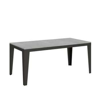 Table Flame Evolution avec pieds et structure anthracite D.90 - Table extensible 90x180/440 cm Flame Evolution Frêne Blanc avec pieds et structure anthracite