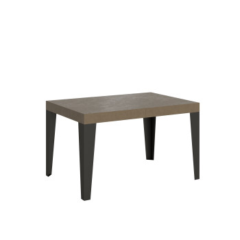 Table Flame pieds anthracite D.90 - Table extensible 140/244x90 cm Frêne blanc Flame pieds anthracite
