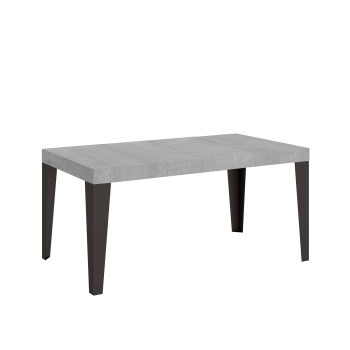 Table Flame Premium pieds anthracite D.90 - Table extensible 130/390x90 cm Flame Premium frêne blanc pieds anthracite