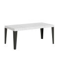 Table extensible 90x90/246 cm Flame Premium avec cadre anthracite