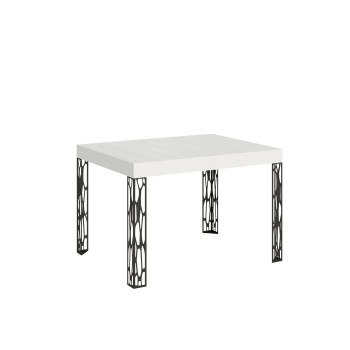 Table Ghibli - Table extensible 70x110/194 cm Ghibli Frêne blanc Cadre anthracite