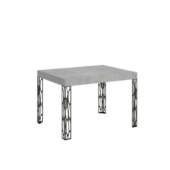 Table Ghibli - Table extensible 80x120/204 cm Ghibli Frêne blanc Cadre anthracite