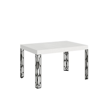 Table Ghibli - Table extensible 90x130/234 cm Ghibli Frêne blanc Cadre anthracite