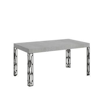 Table Ghibli - Table extensible 90x160/264 cm Ghibli Frêne blanc Cadre anthracite