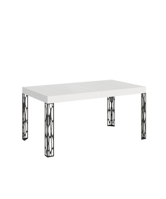 Table Ghibli - Table extensible 90x160/264 cm Ghibli Frêne blanc Cadre anthracite