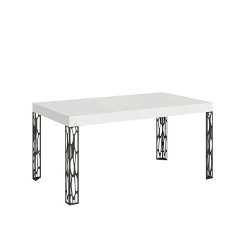 Table Ghibli - Table extensible 90x160/264 cm Ghibli Frêne blanc Cadre anthracite