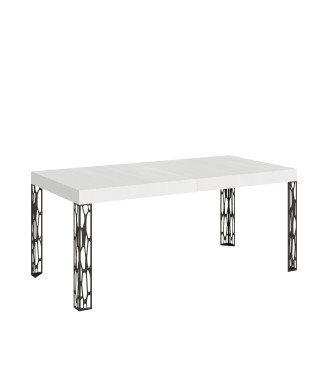 Table Ghibli - Table extensible 90x180/284 cm Ghibli Frêne blanc Cadre anthracite