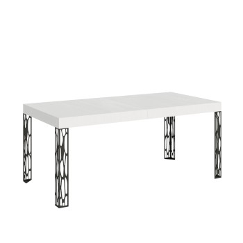Table Ghibli - Table extensible 90x180/284 cm Ghibli Frêne blanc Cadre anthracite