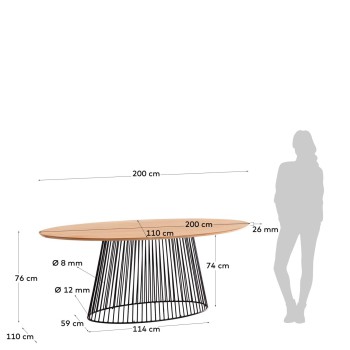Table Leska 200x 110 cm