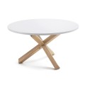 Table Lotus Ø 120 cm laquée blanc mat