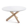 Table Lotus Ø 135 cm laquée blanc 