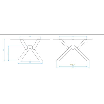 TABLE MIKADO CB4728-FR 160 CONNUBIA