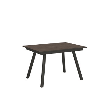 Table Mirhi - Table extensible 90x120/180 cm Mirhi Frêne blanc Structure anthracite