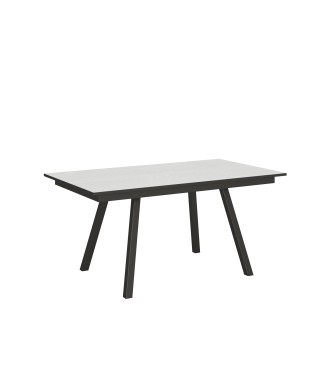 Table Mirhi - Table extensible 90x160/220 cm Mirhi Frêne blanc Structure anthracite