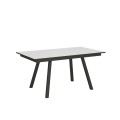 Table extensible Mirhi 90x160/220 cm avec cadre anthracite