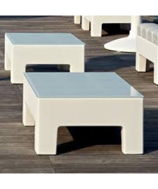 Table Modi avec verre blanc MyYour