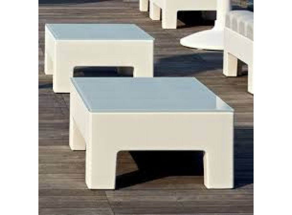Table Modi avec verre blanc MyYour