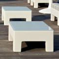 Table Modi avec verre blanc MyYour