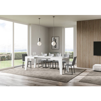 Table Naxy D.90 - Table extensible 140/244x90 cm Naxy Frêne blanc