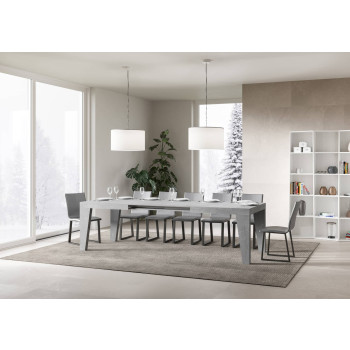 Table Naxy D.90 - Table extensible 160/264x90 cm Naxy frêne blanc