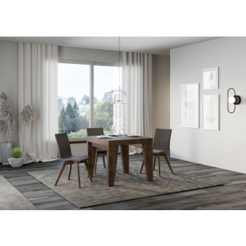 Table Naxy D.90 - Table extensible 90/246x90 cm Naxy frêne blanc