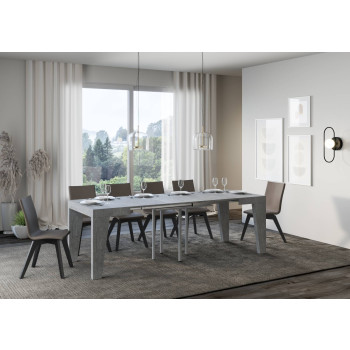 Table Naxy D.90 - Table extensible 90/246x90 cm Naxy frêne blanc