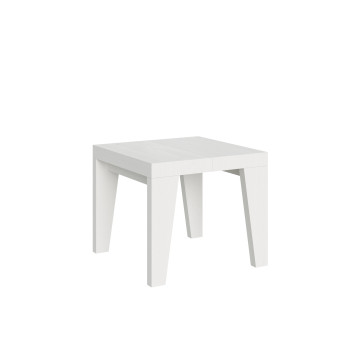 Table Naxy D.90 - Table extensible 90/246x90 cm Naxy frêne blanc
