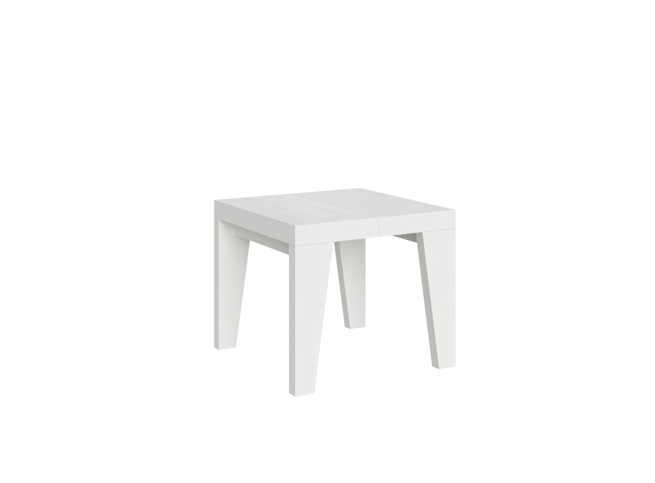 Table Naxy D.90 - Table extensible 90/246x90 cm Naxy frêne blanc