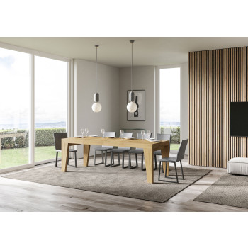 Table Naxy Premium D.90 - Table extensible 120/224x90 cm Naxy Premium frêne blanc