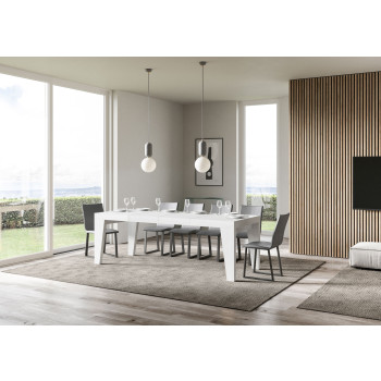 Table Naxy Premium D.90 - Table extensible 130/390x90 cm Naxy Premium frêne blanc