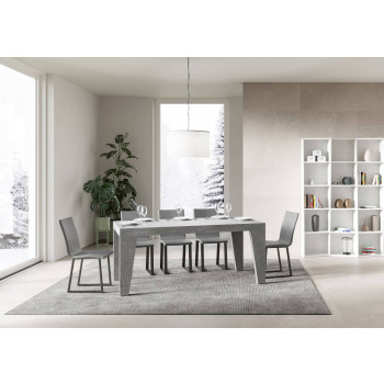 Table Naxy Premium D.90 - Table extensible 160/264x90 cm Naxy Premium frêne blanc