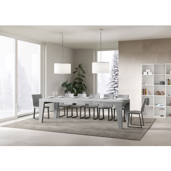 Table Naxy Premium D.90 - Table extensible 200/460x90 cm Naxy Premium frêne blanc