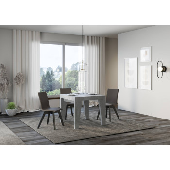 Table Naxy Premium D.90 - Table extensible 90/246x90 cm Naxy Premium frêne blanc