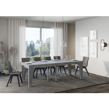 Table Naxy Premium D.90 - Table extensible 90/246x90 cm Naxy Premium frêne blanc