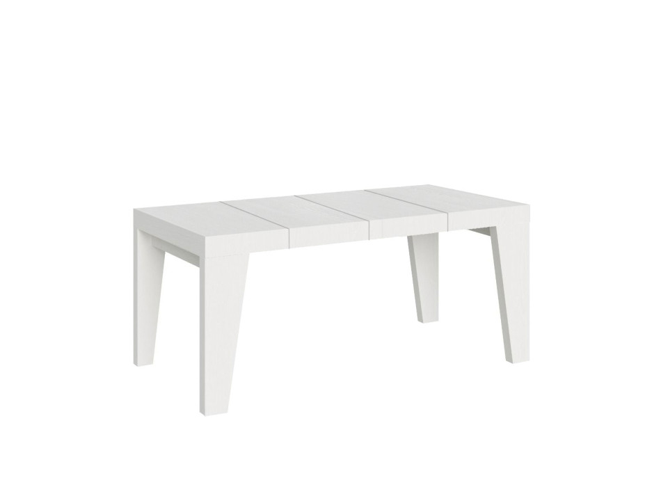Table Naxy Premium D.90 - Table extensible 90/246x90 cm Naxy Premium frêne blanc