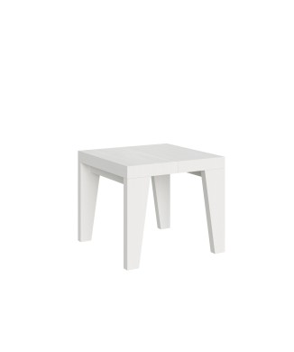 Table Naxy - Table extensible 90x90/246 cm Naxy Frêne Blanc