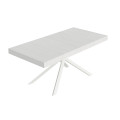 Table extensible Niket 90x180/284 cm avec pieds blancs