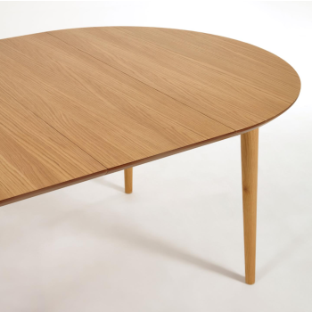 Table ovale extensible Oqui en placage chêne Ø120 (20