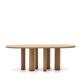 Table ovale Mailen en frêne avec finition