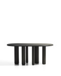 Table ovale Mailen en frêne finition foncée Ø 180 x 105 cm