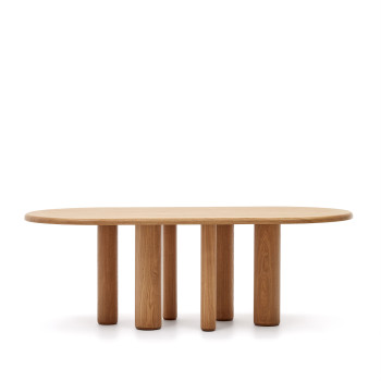 Table ovale Mailen en frêne avec finition