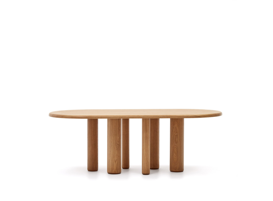 Table ovale Mailen en frêne avec finition