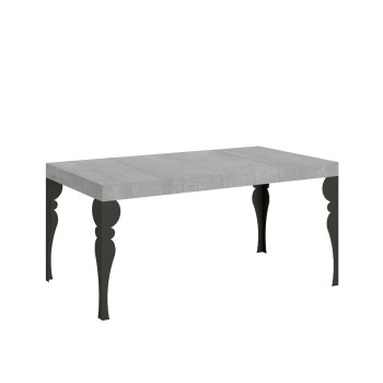 Table Paxon Premium pieds anthracite D.90 - Table extensible 120/380x90 cm Paxon Premium frêne blanc pieds anthracite