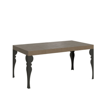 Table Paxon Premium pieds anthracite D.90 - Table extensible 140/400x90 cm Paxon Premium frêne blanc pieds anthracite