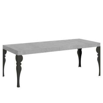 Table Paxon Premium pieds anthracite D.90 - Table extensible 200/304x90 cm Paxon Premium frêne blanc pieds anthracite